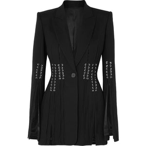 Slit Rope Lacing Blazer