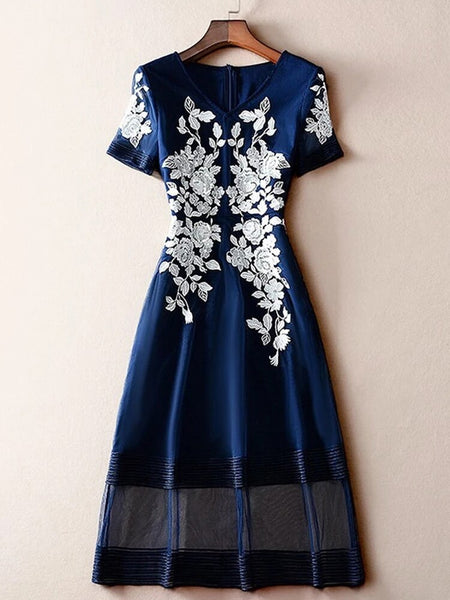 Exquisitely Embroidered Bohemian Party Dress