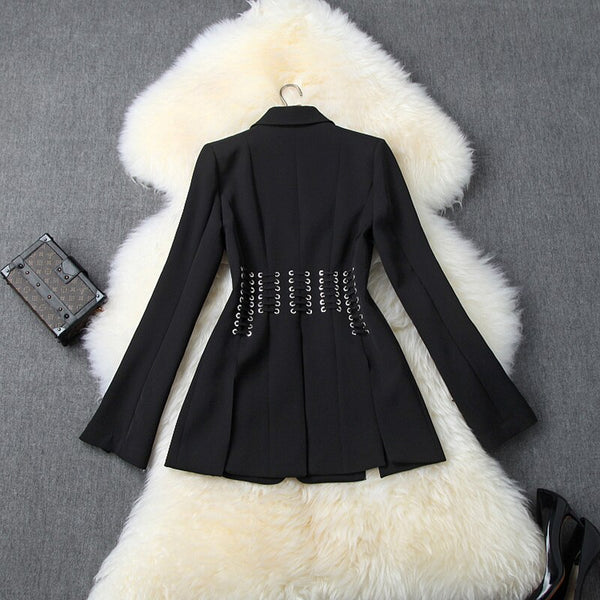 Slit Rope Lacing Blazer