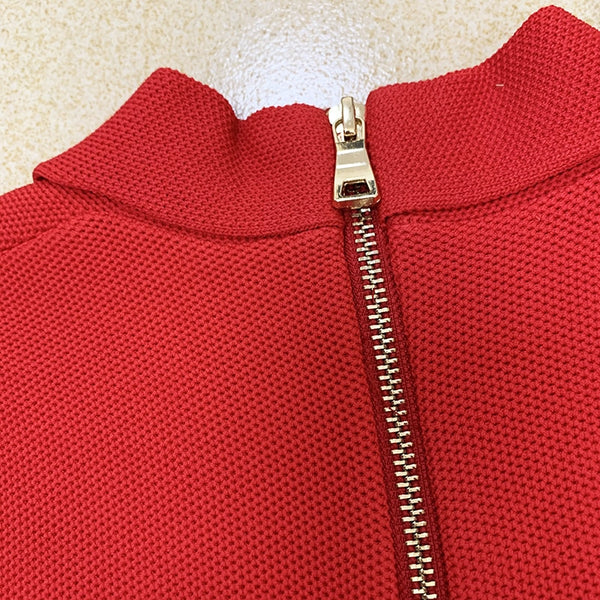 Retro Peek-a-Boo Sweater Dress