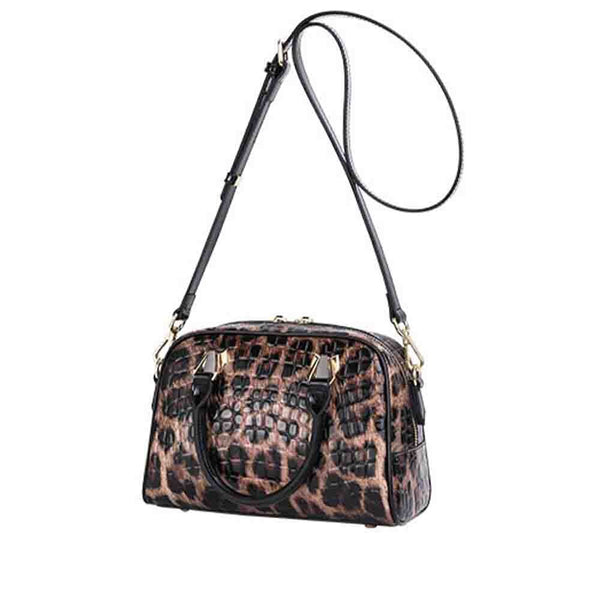 Luxury Genuine Leather Leopard Print Shoulder/Handbag