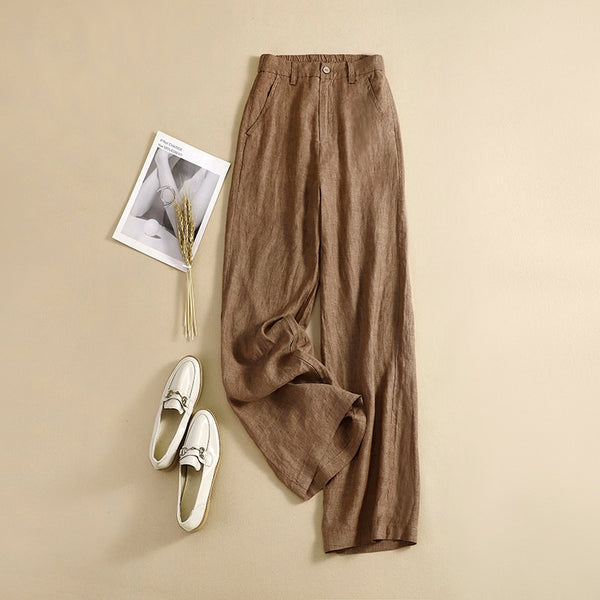 Comfy, Elegant Cotton Linen Palazzo Pants