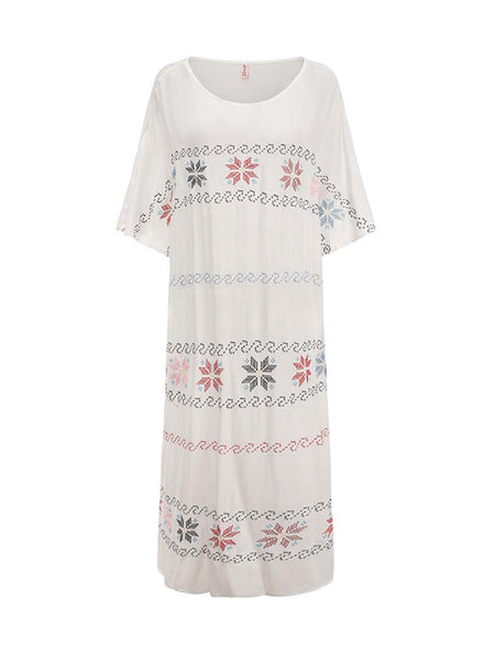 Embroidered Chic Bohemian Maxi Dress