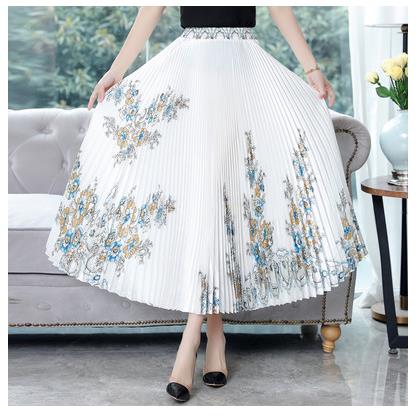 Colorful Vintage Accordion Pleated MAXI  Skirts