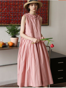 Sleeveless Loose-Fitting  A-Line Cutie Pie Dress