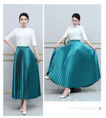 Colorful Vintage Accordion Pleated MAXI  Skirts 
