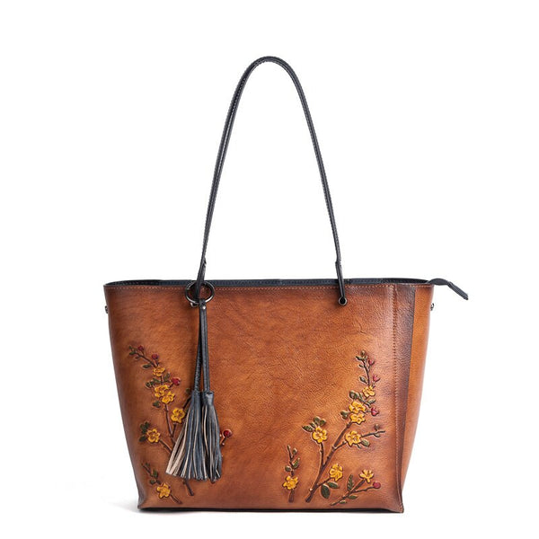 Vintage Luxury Genuine High-Grade Cowhide Bucket Bag